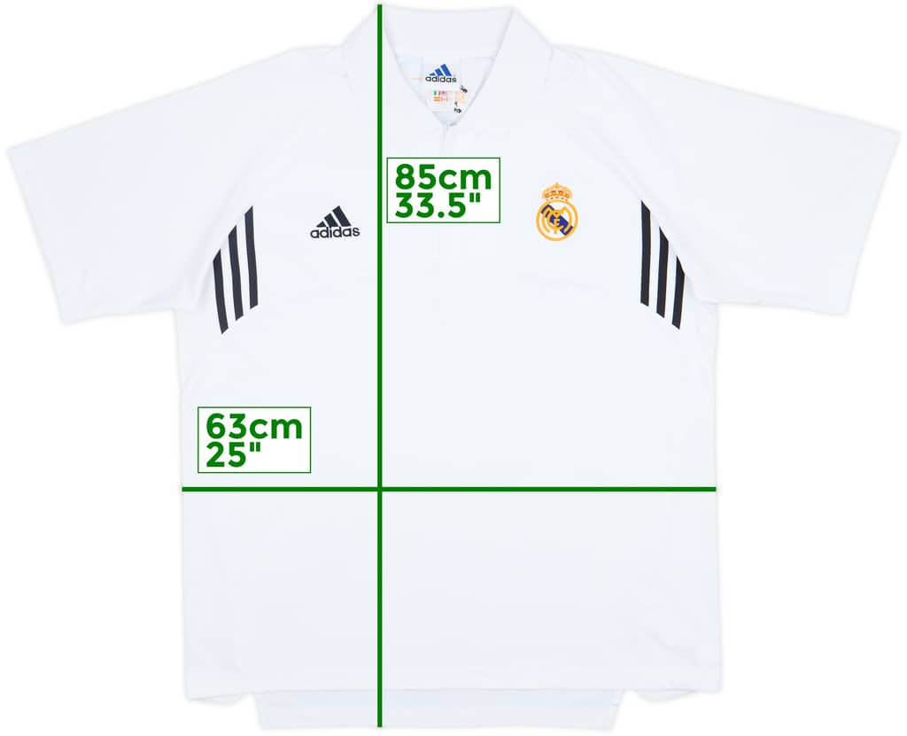 2002-03 Real Madrid Centenary adidas 1/4 Zip Polo Shirt - 7/10 - (L/XL)