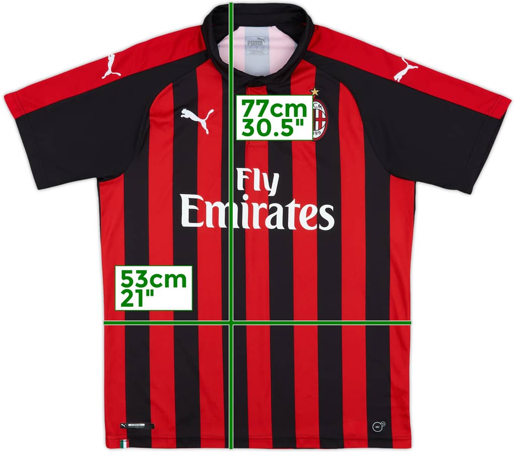 2018-19 AC Milan Home Shirt - 8/10 - (L)