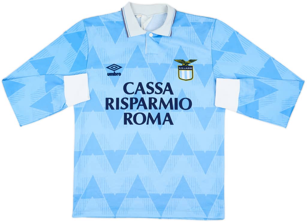 1989-91 Lazio Home L/S Shirt - 9/10 - (M)