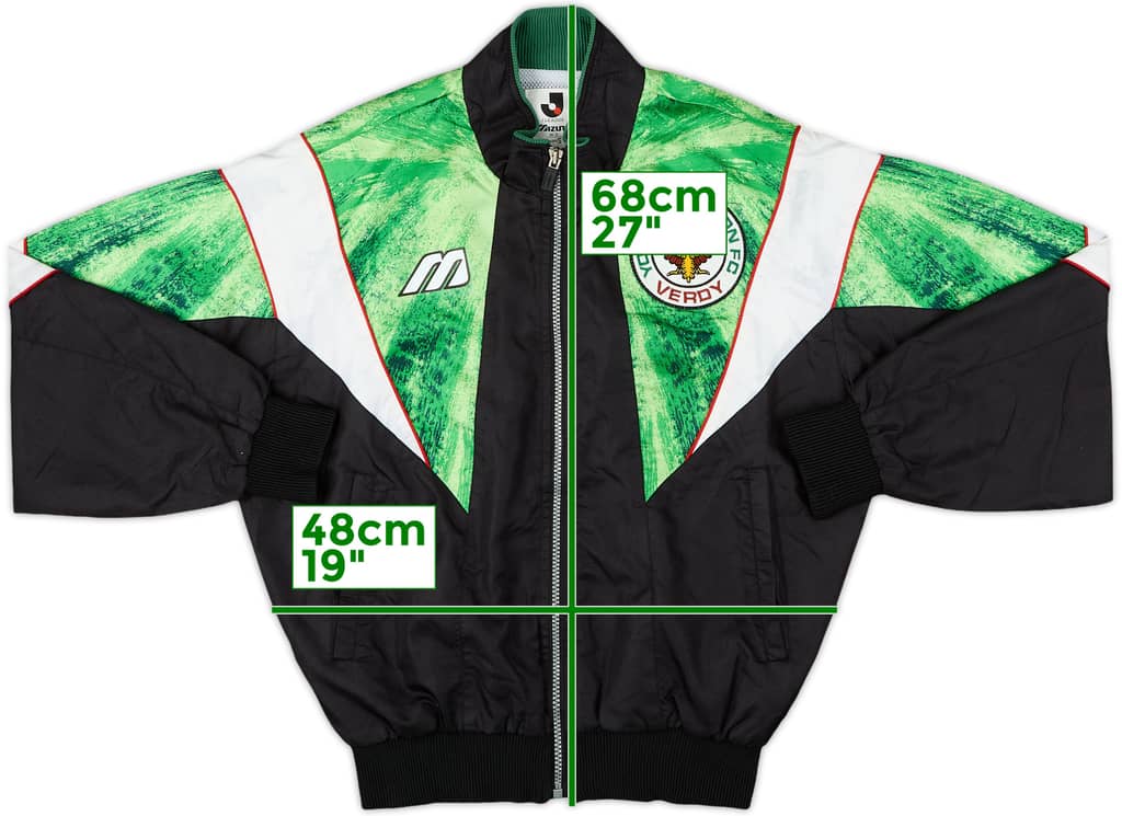 1993-95 Verdy Kawasaki Mizuno Hooded Track Jacket - 8/10 - (S)
