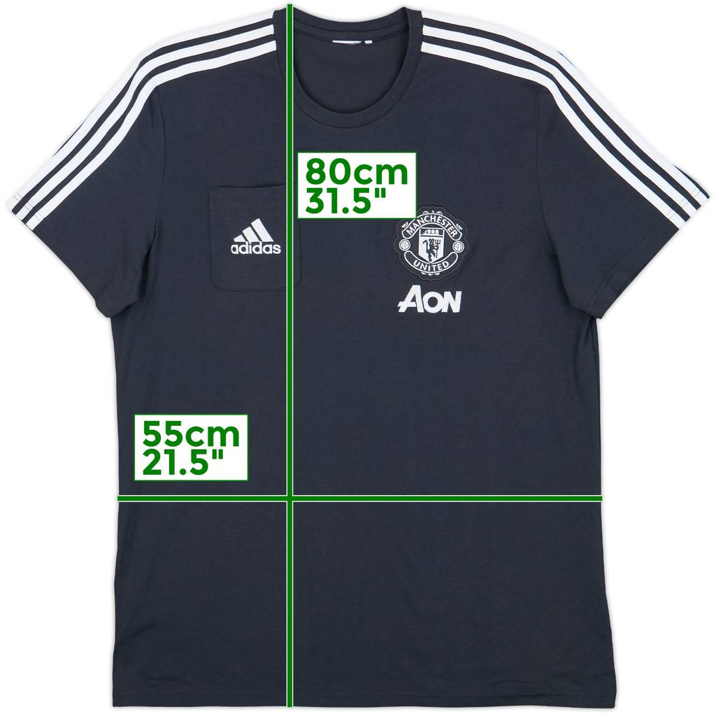 2017-18 Manchester United adidas Cotton Tee - 8/10 - (L)