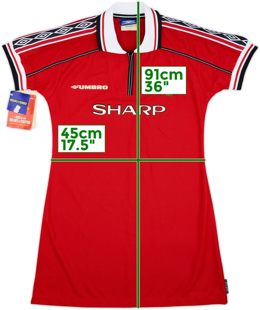 1998-00 Manchester United Home Dress (Women's M)