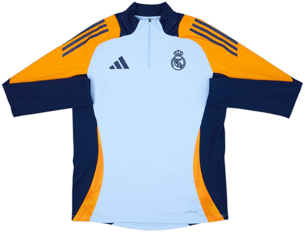 2024-25 Real Madrid adidas 1/4 Zip Drill Top - 8/10 - (L)