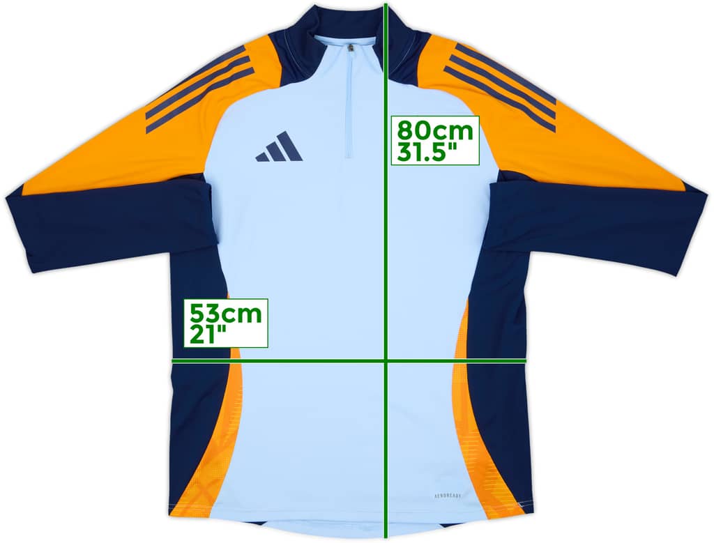 2024-25 Real Madrid adidas 1/4 Zip Drill Top - 8/10 - (L)