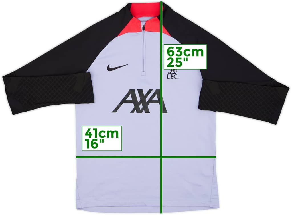 2022-23 Liverpool Nike 1/4 Zip Drill Top - 8/10 - (L.Boys)