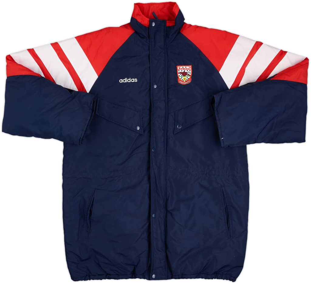 1992-94 Arsenal adidas Padded Bench Coat - 8/10 - (L/XL)
