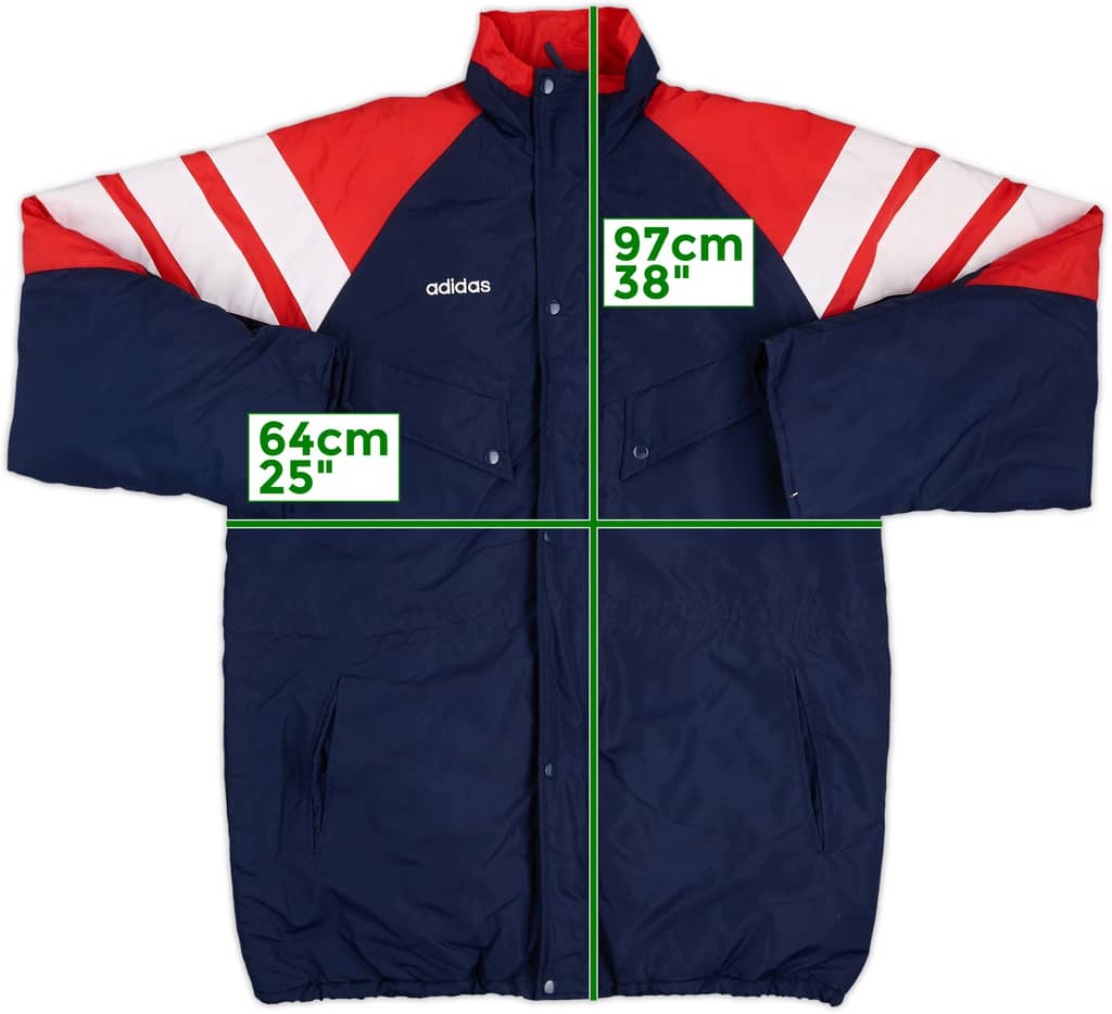 1992-94 Arsenal adidas Padded Bench Coat - 8/10 - (L/XL)