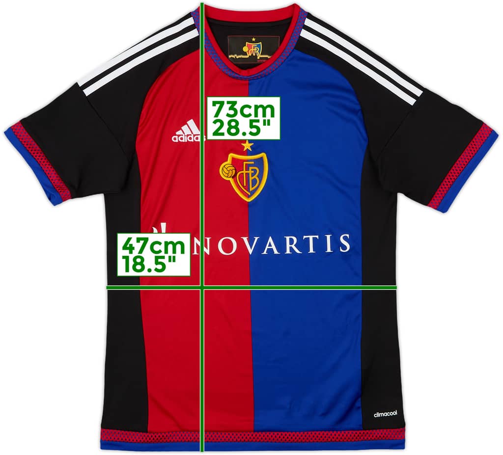 2015-16 FC Basel Home Shirt - 8/10 - (S)