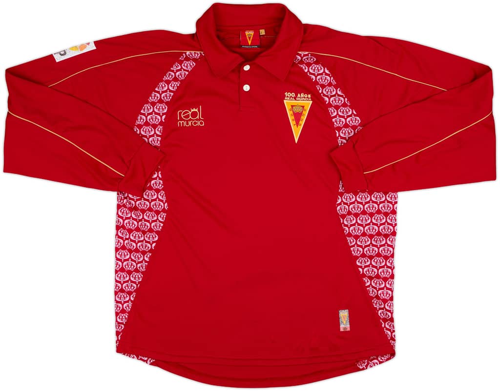 2007-08 Real Murcia Centenary Home L/S Shirt - 8/10 - (L)