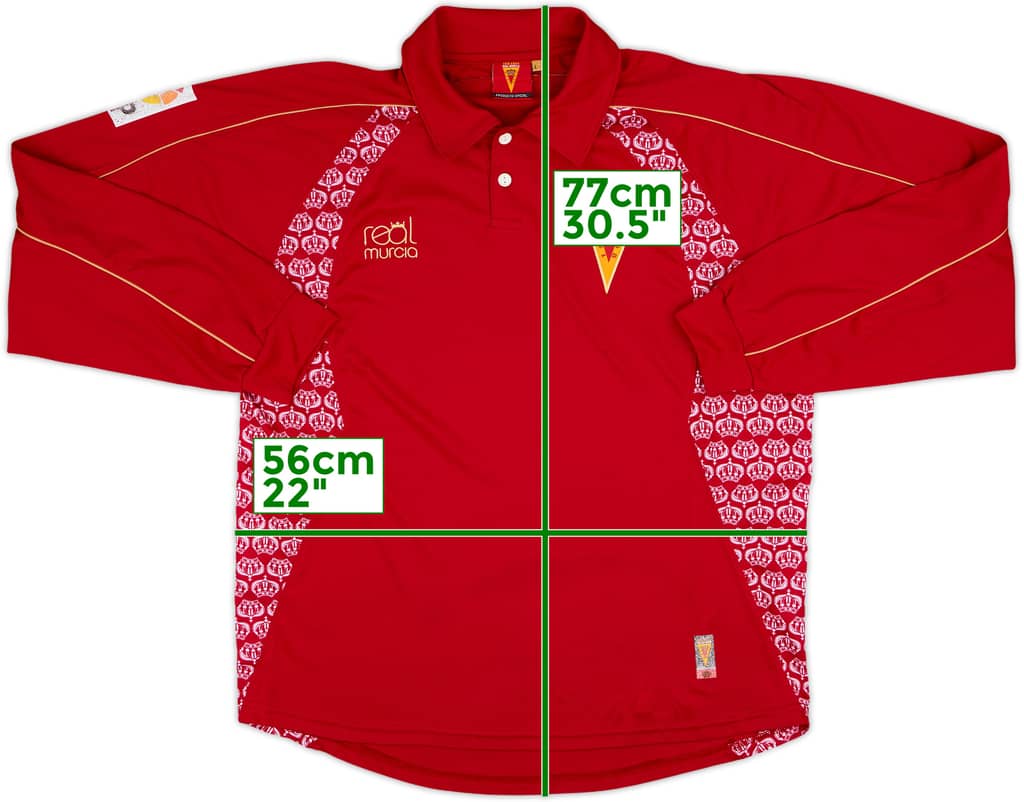 2007-08 Real Murcia Centenary Home L/S Shirt - 8/10 - (L)
