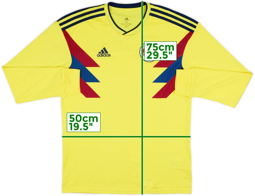 2018-19 Colombia Home L/S Shirt - 8/10 - (M)