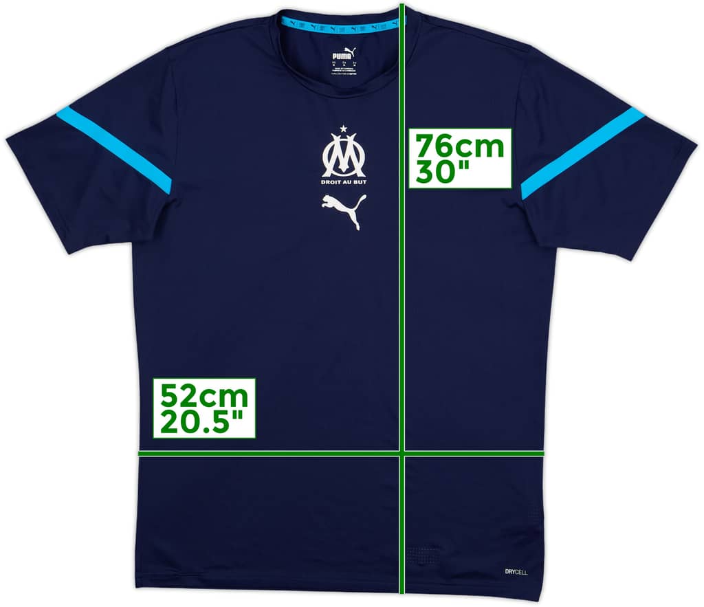 2021-22 Olympique Marseille Puma Training Shirt - 10/10 - (M)