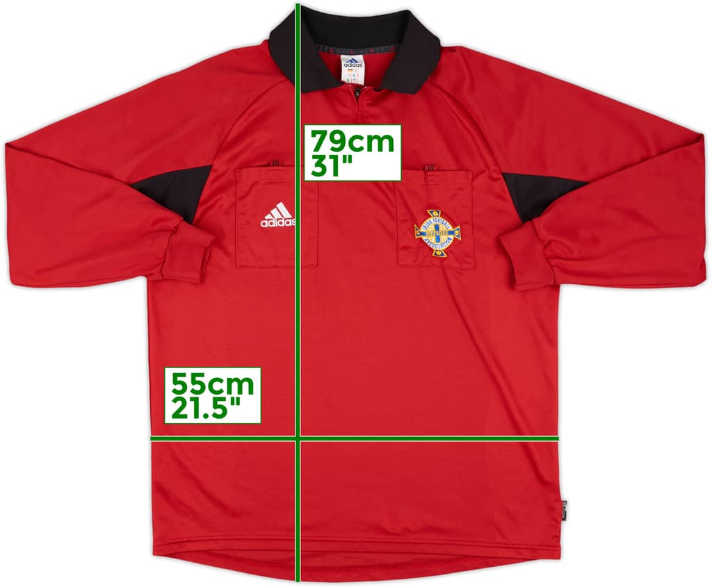 2002-03 Northern Ireland adidas Referee L/S Shirt - 9/10 - (L)