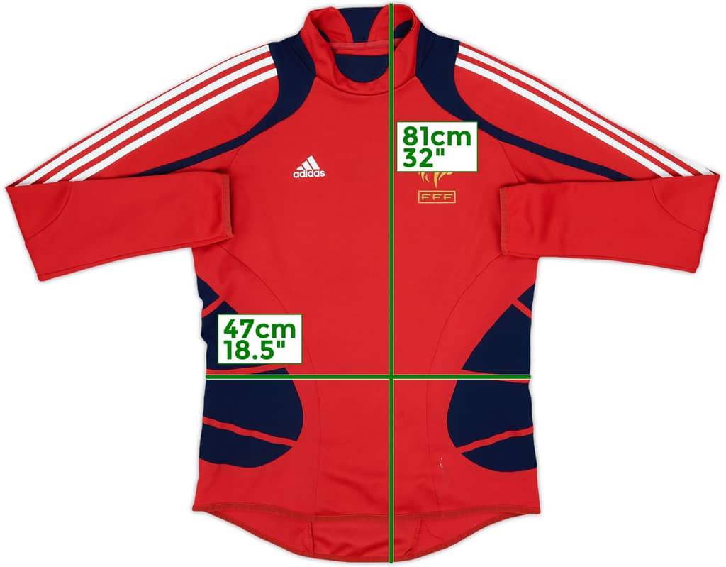 2007-08 France adidas Formotion Drill Top - 8/10 - (S)