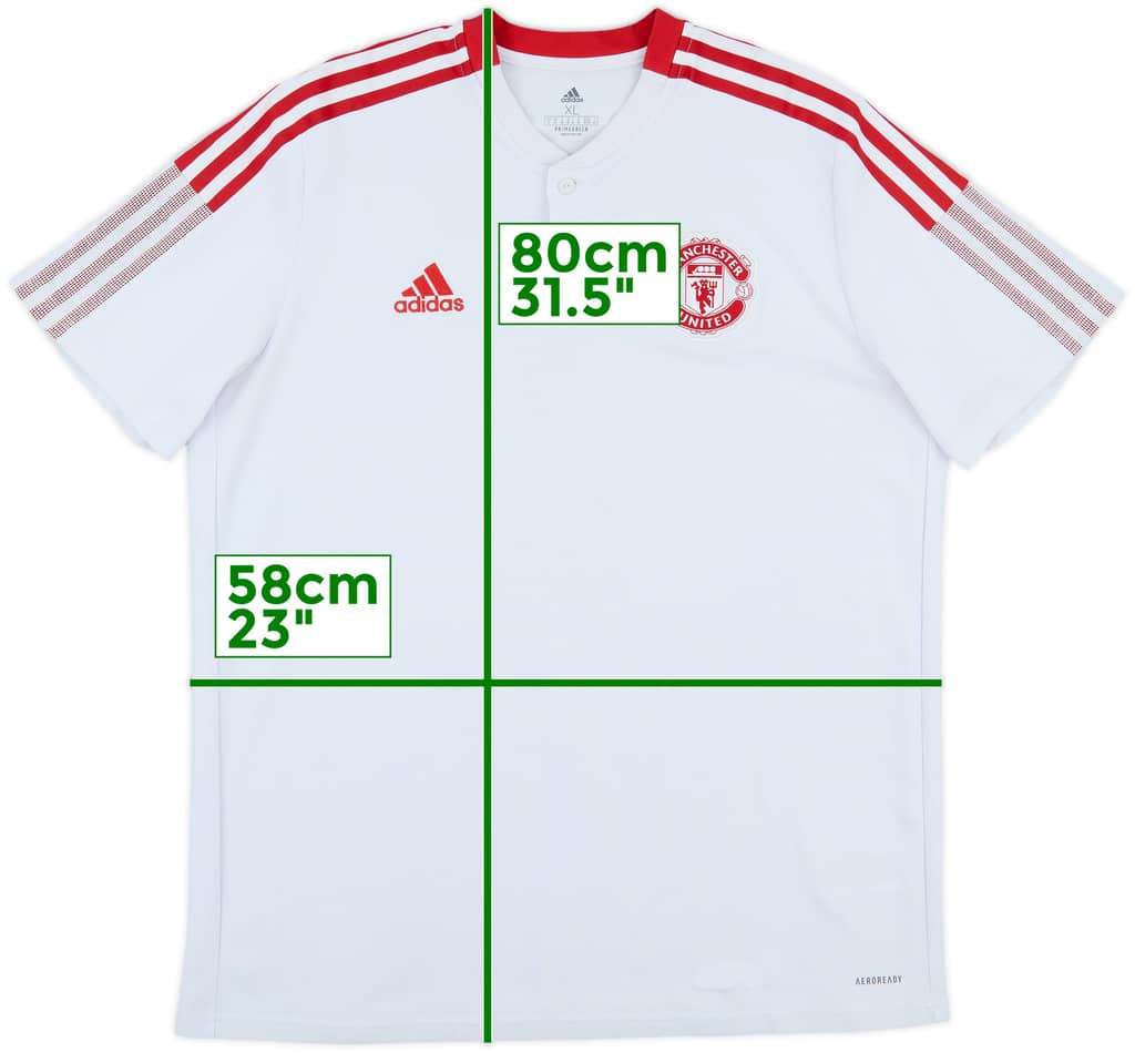 2021-22 Manchester United adidas Polo Shirt - 8/10 - (XL)