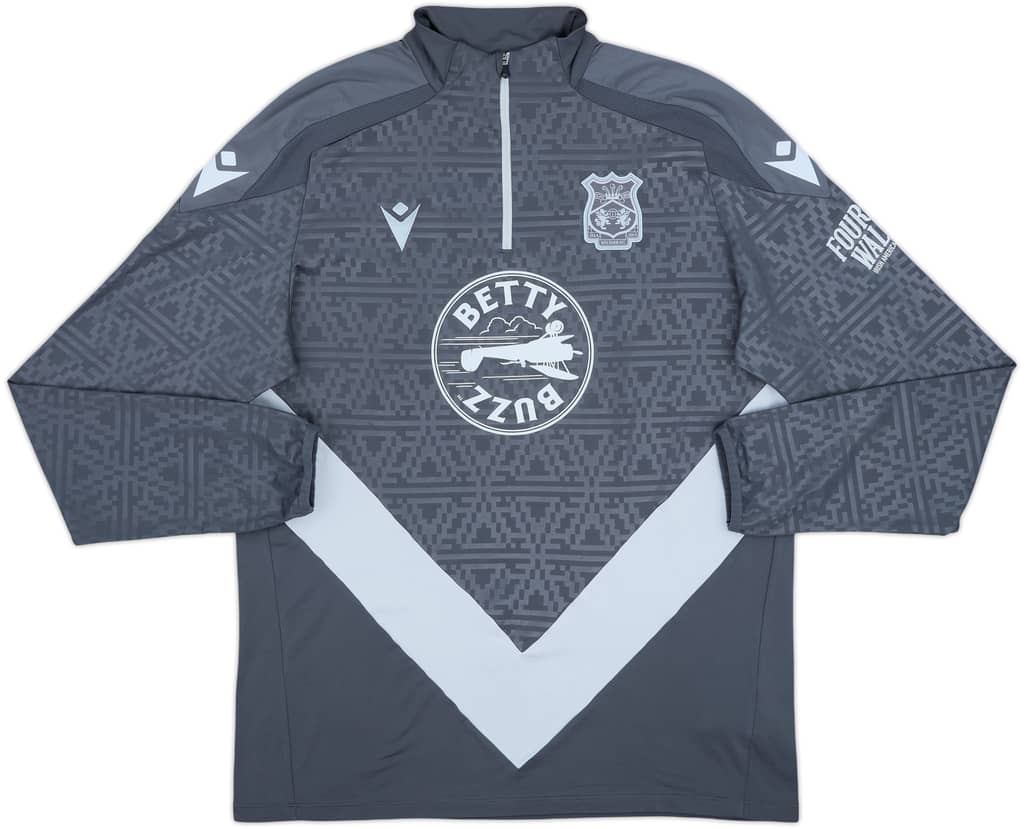 2024-25 Wrexham Macron 1/4 Zip Drill Top - 10/10 - (XXL)