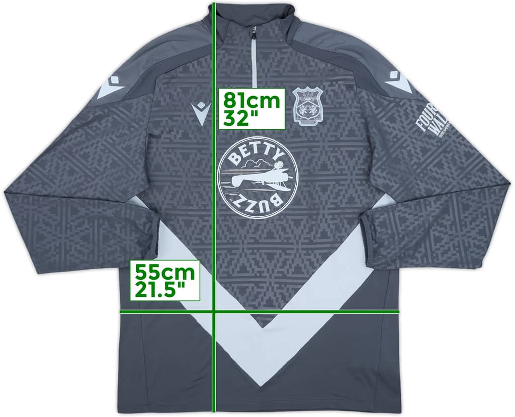 2024-25 Wrexham Macron 1/4 Zip Drill Top - 10/10 - (XXL)