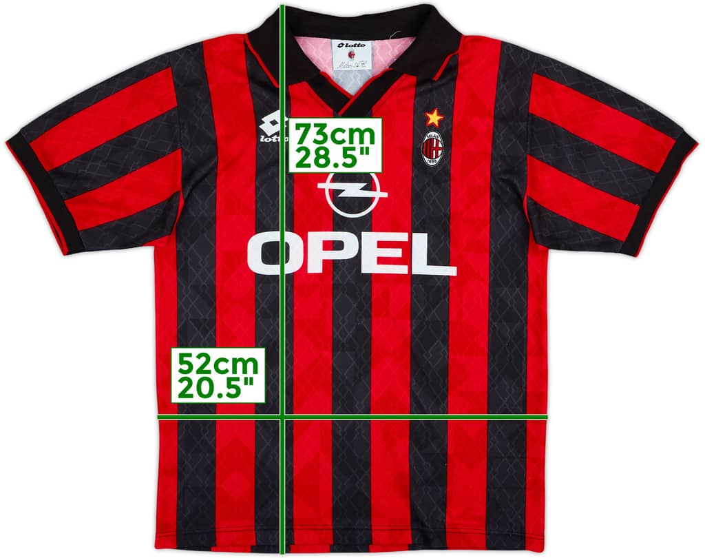 1995-96 AC Milan Home Shirt - 8/10 - (L)