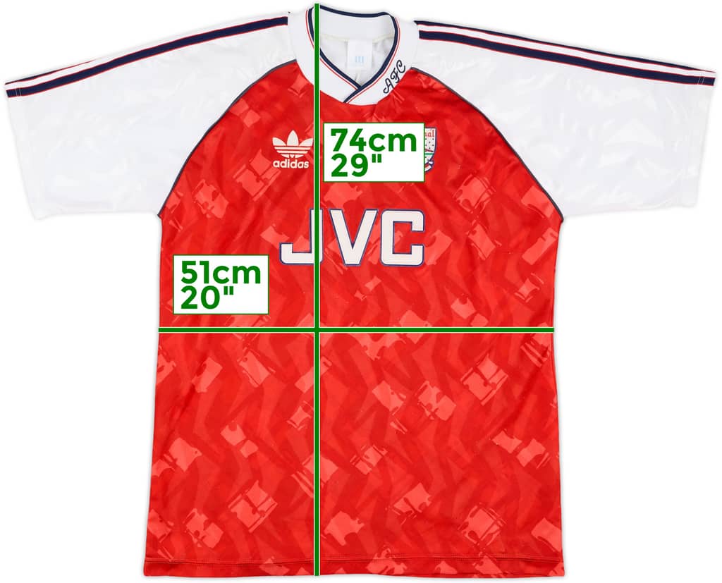 1990-92 Arsenal Home Shirt - 8/10 - (L)