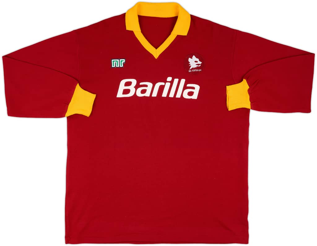 1988-89 Roma Home L/S Shirt - 8/10 - (XL)