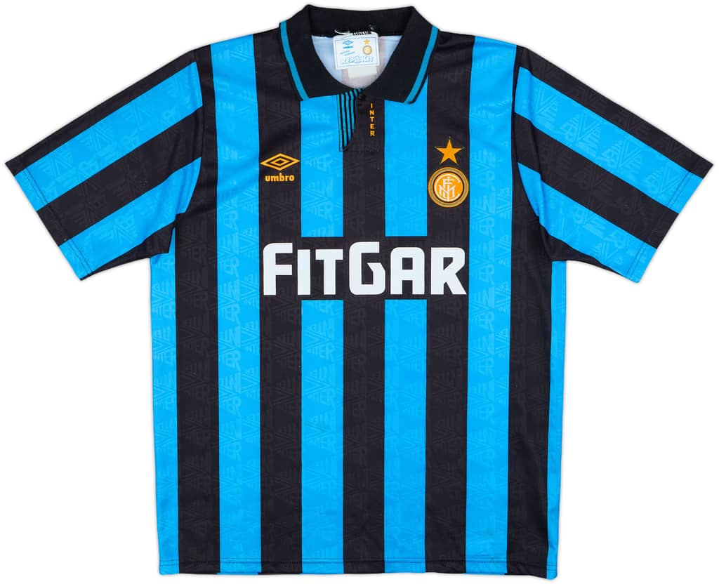 1991-92 Inter Milan Home Shirt - 6/10 - (L)