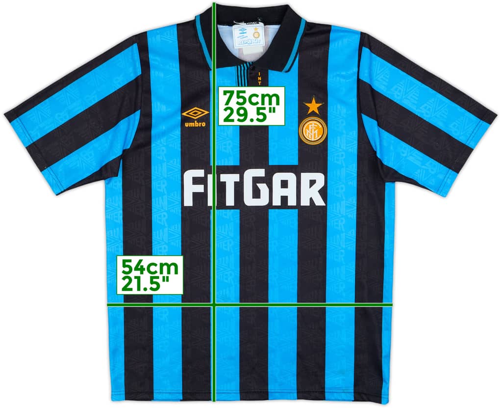 1991-92 Inter Milan Home Shirt - 6/10 - (L)