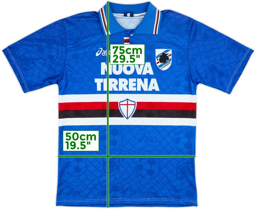 1995-96 Sampdoria Home Shirt - 9/10 - (M)