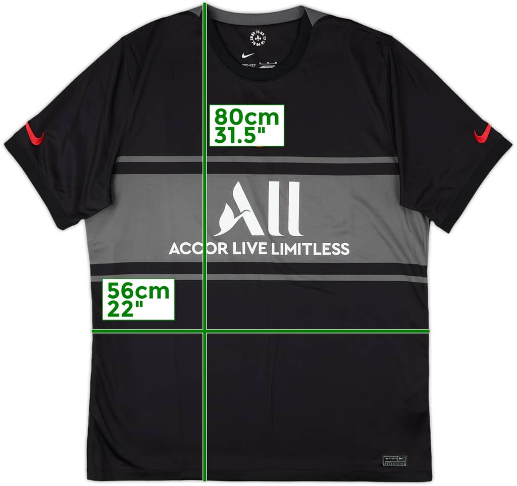 2021-22 Paris Saint-Germain Third Shirt - 10/10 - (XL)