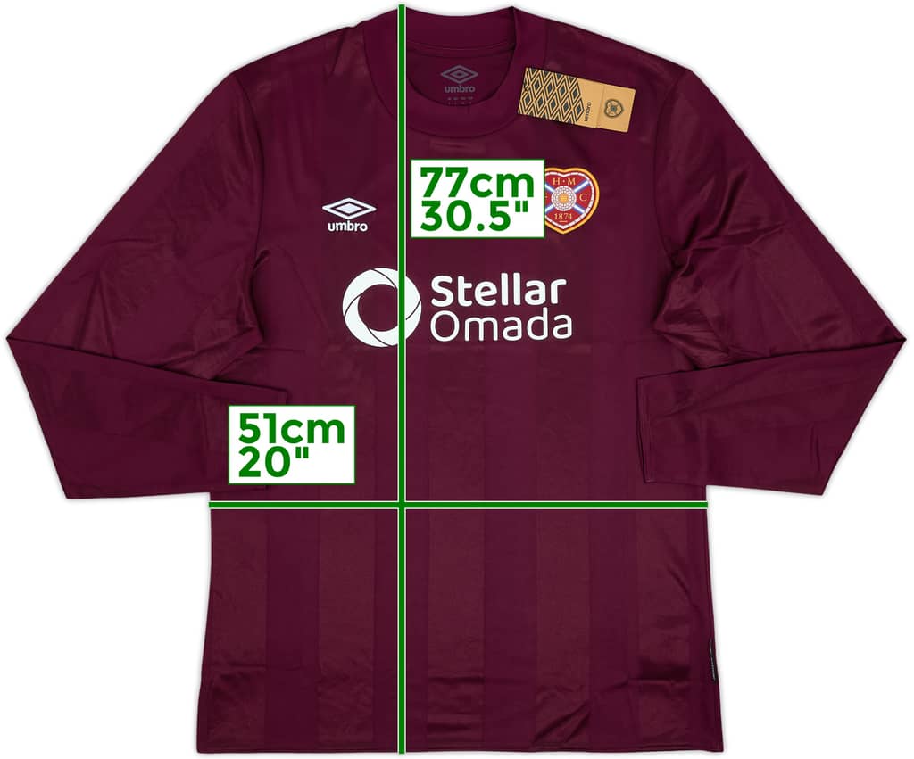 2024-25 Hearts Home L/S Shirt (L)