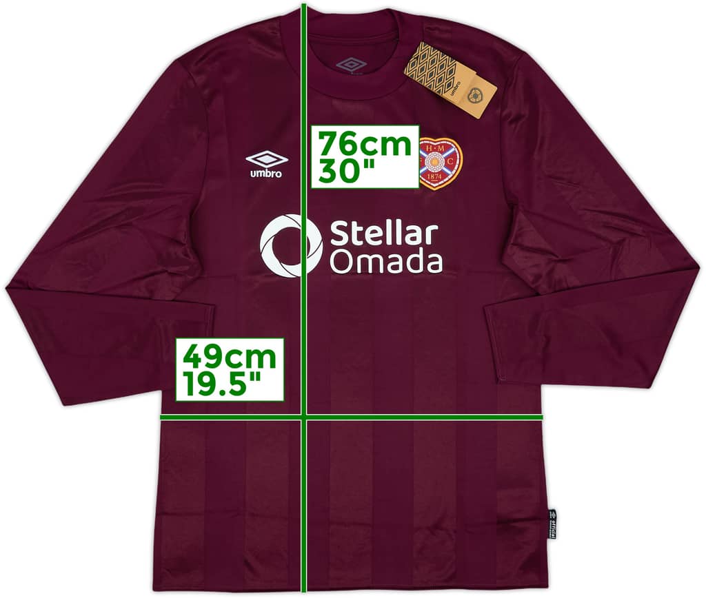 2024-25 Hearts Home L/S Shirt (M)