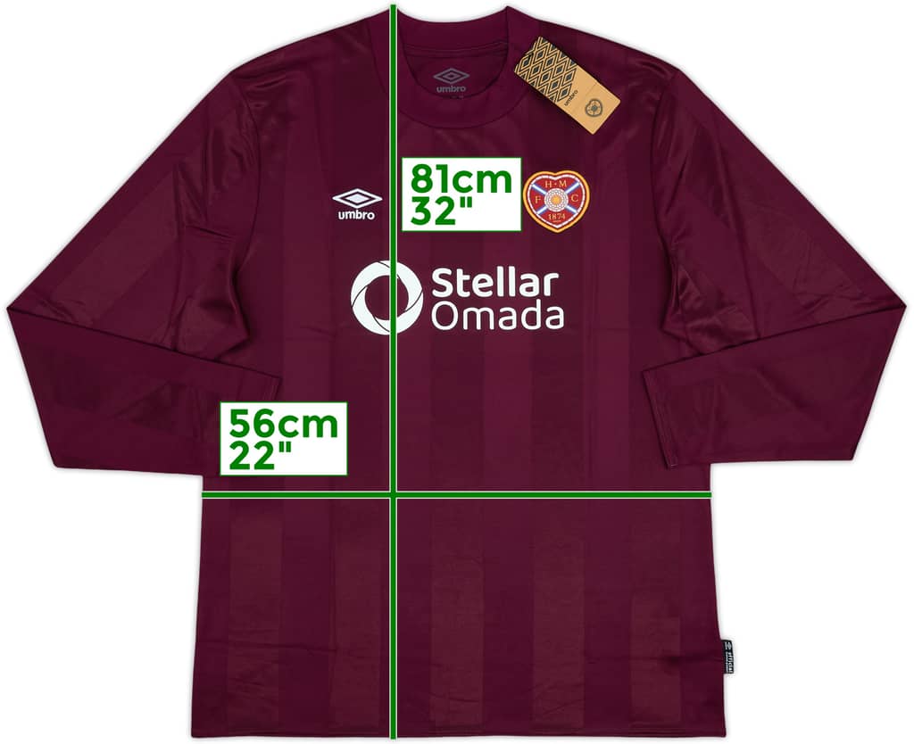 2024-25 Hearts Home L/S Shirt (XL)