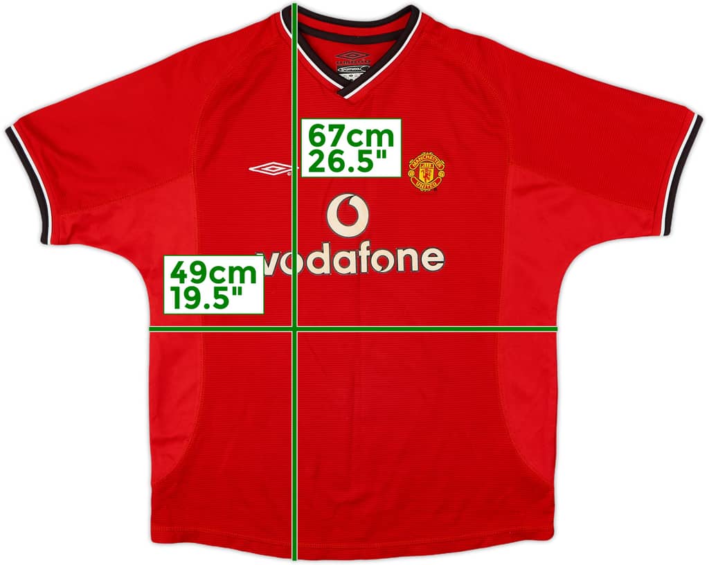 2000-02 Manchester United Home Shirt - 8/10 - (L.Boys)