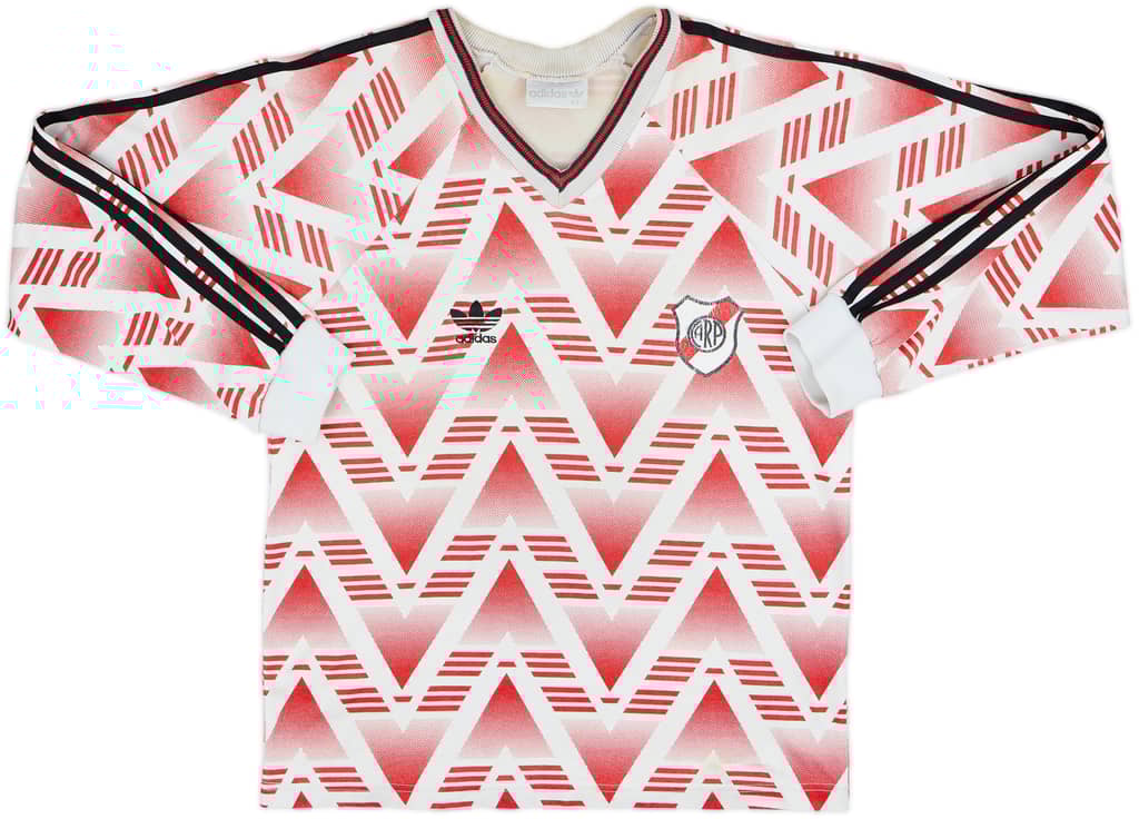 1992-93 River Plate Away L/S Shirt - 6/10 - (M)