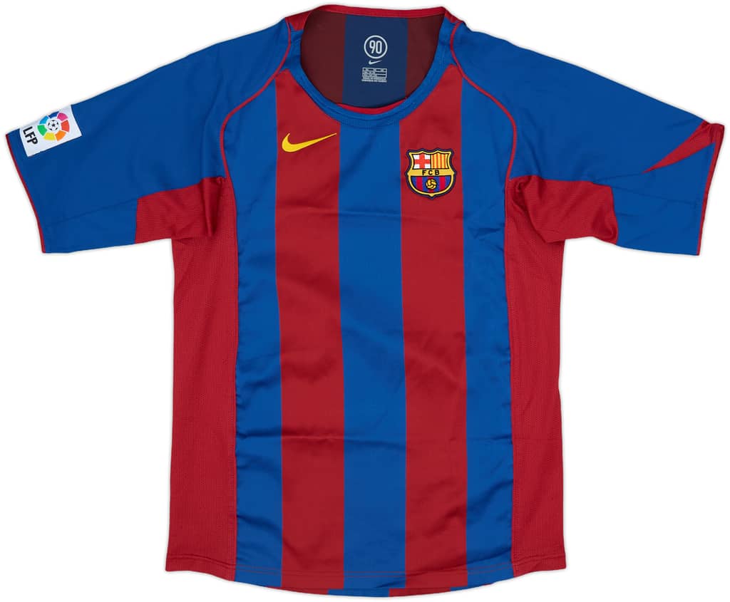 2004-05 Barcelona Home Shirt - 10/10 - (XL.Boys)