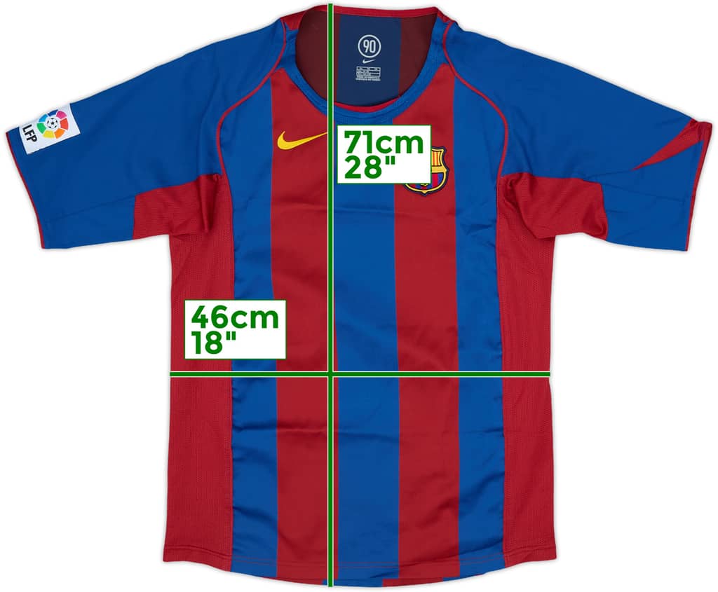 2004-05 Barcelona Home Shirt - 10/10 - (XL.Boys)