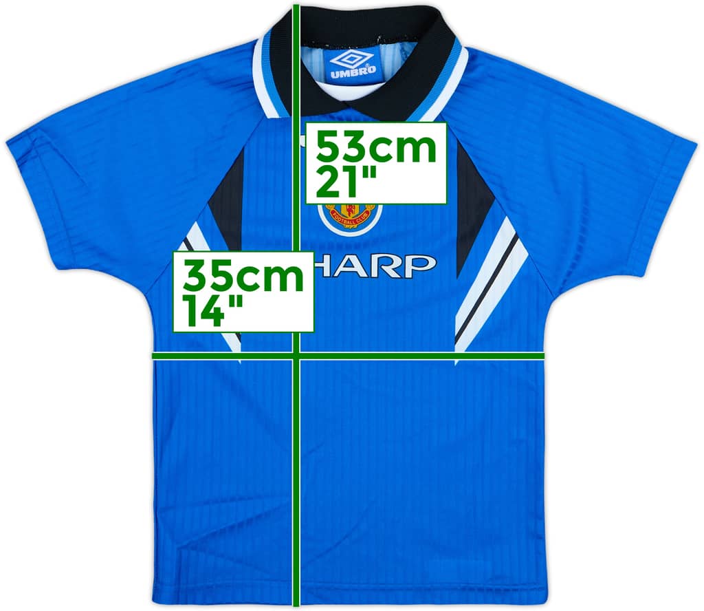 1996-98 Manchester United Third Shirt - 9/10 - (6-7 Years)