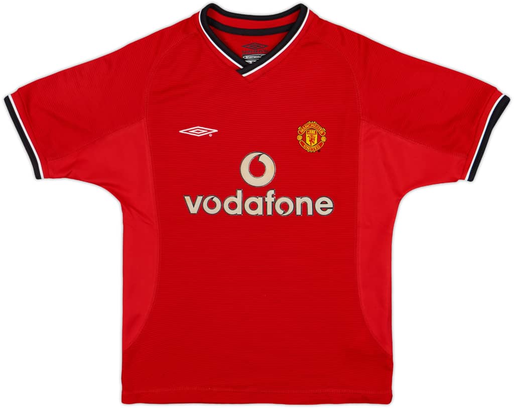 2000-02 Manchester United Home Shirt - 8/10 - (S.Boys)