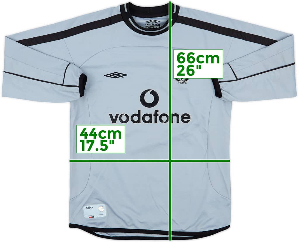 2001-02 Manchester United Centenary GK Shirt - 9/10 - (S.Boys)