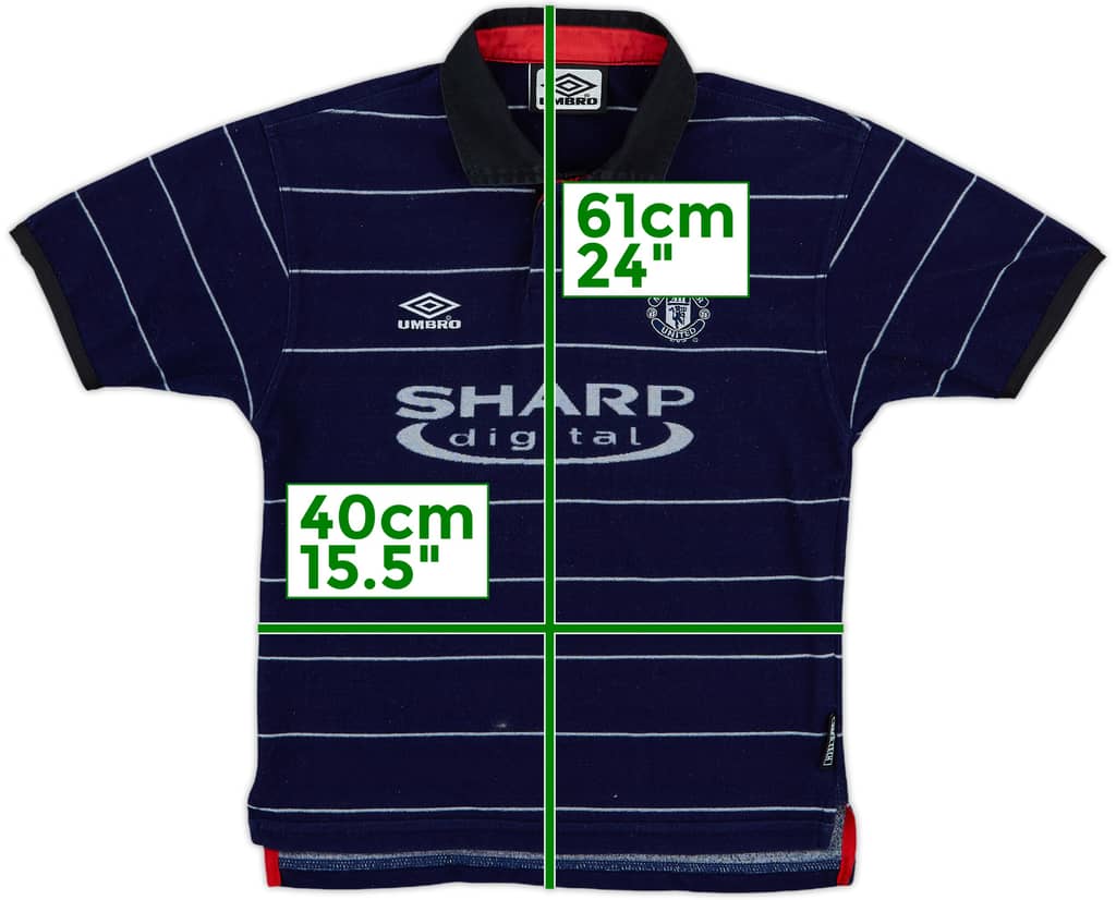 1999-00 Manchester United Away Shirt - 8/10 - (S.Boys)