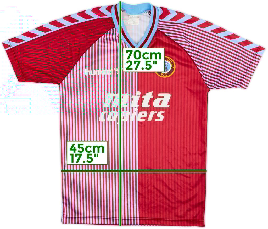 1987-89 Aston Villa Home Shirt - 7/10 - (Y)