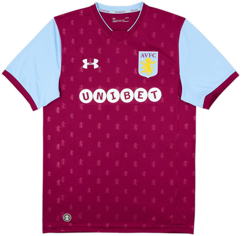 2017-18 Aston Villa Home Shirt - 10/10 - (L)