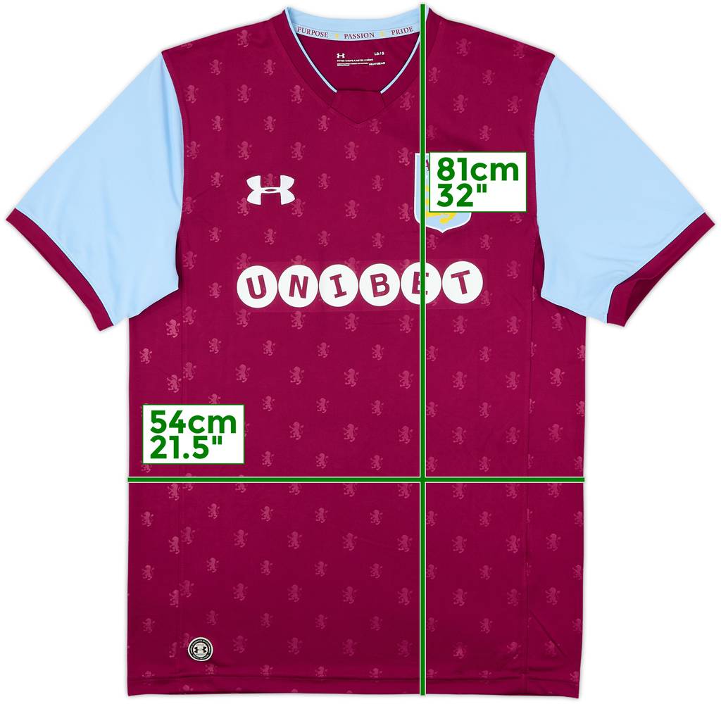 2017-18 Aston Villa Home Shirt - 10/10 - (L)