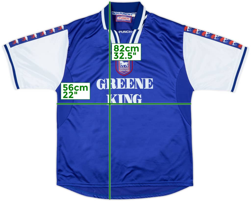 1997-99 Ipswich Home Shirt - 8/10 - (L)