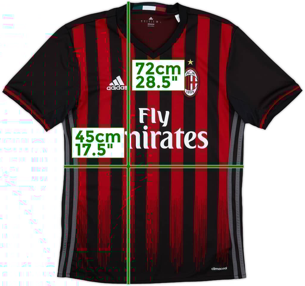 2016-17 AC Milan Home Shirt - 9/10 - (S)