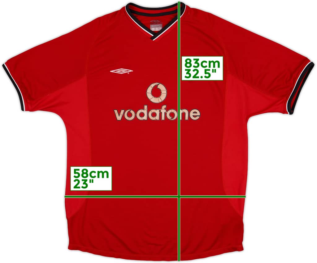 2000-02 Manchester United Home Shirt - 5/10 - (XL)