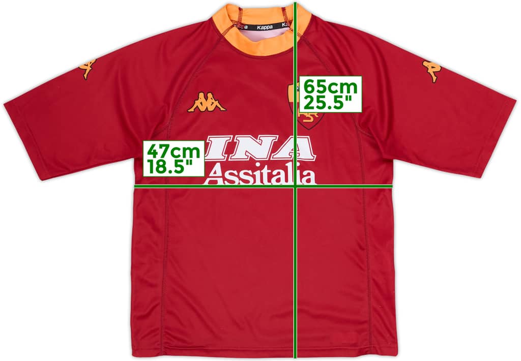 2000-01 Roma Basic Home Shirt - 8/10 - (L.Boys)