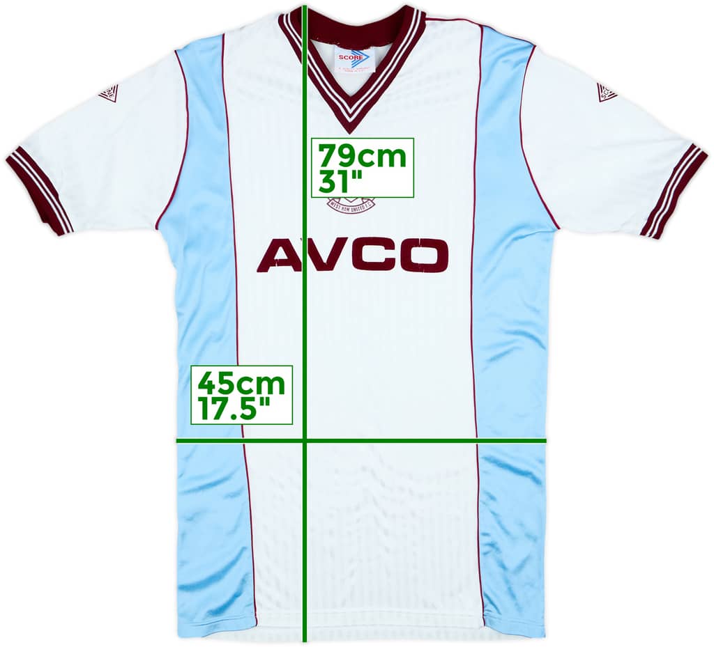 1987-89 West Ham Away Shirt - 9/10 - (L)