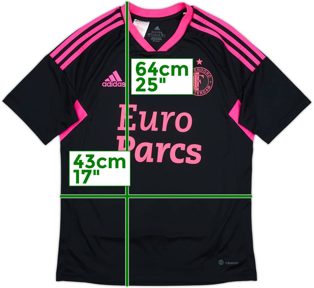 2022-23 Feyenoord Third Shirt - 10/10 - (L.Boys)