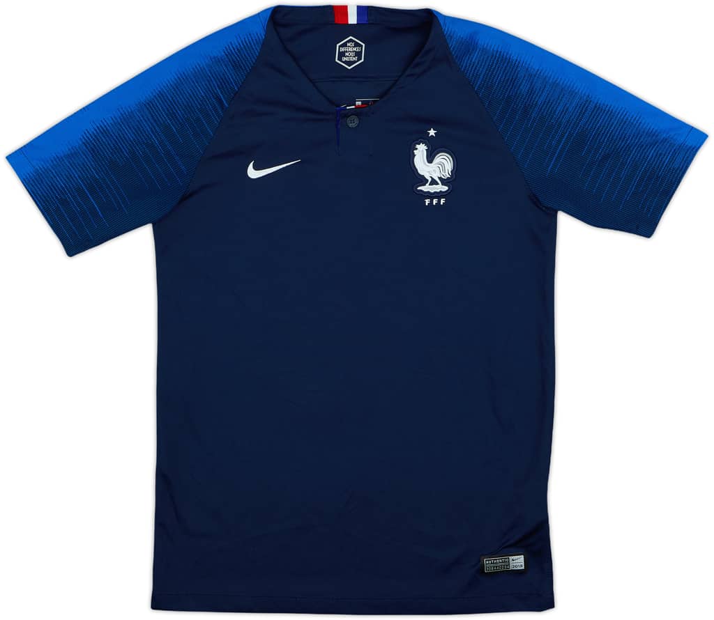2018 France Home Shirt - 8/10 - (L.Boys)