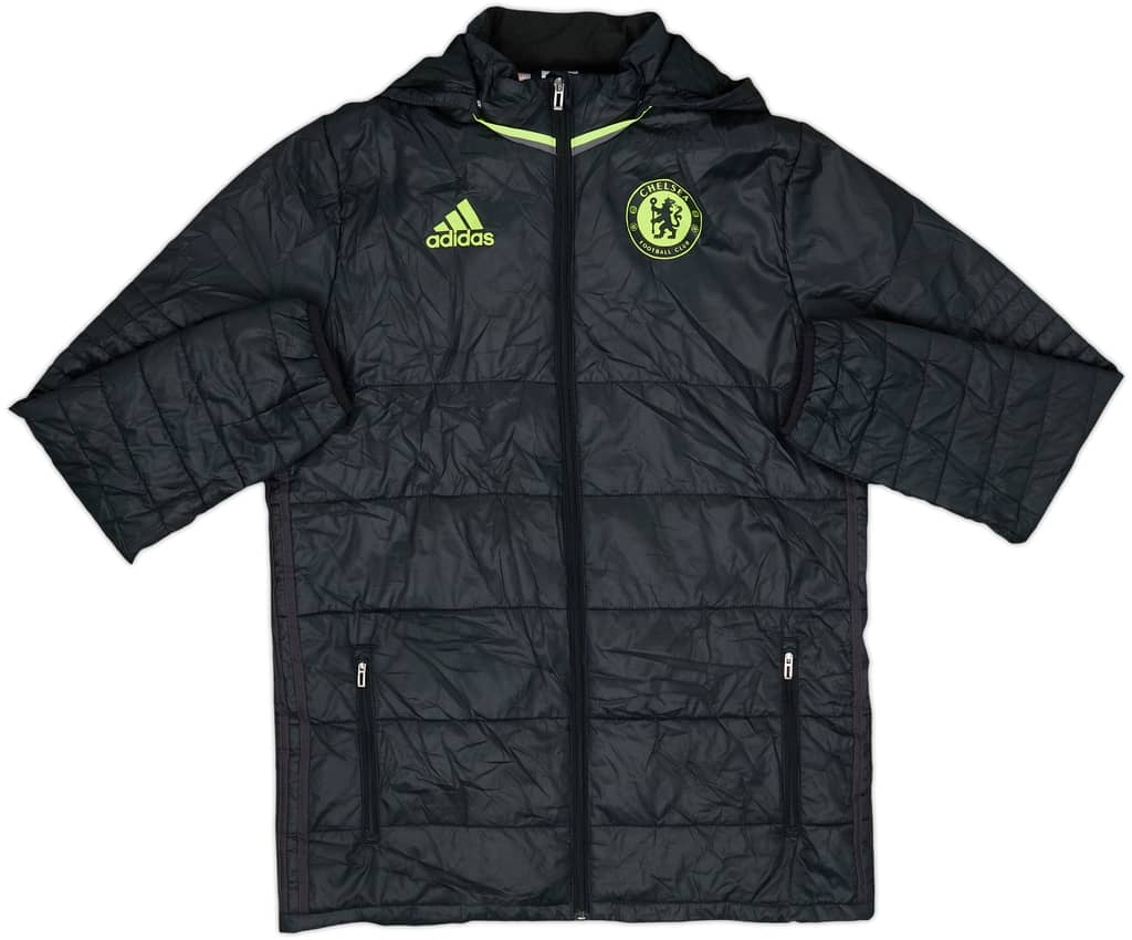 2016-17 Chelsea adidas Padded Bench Coat - 8/10 - (XL.Boys)